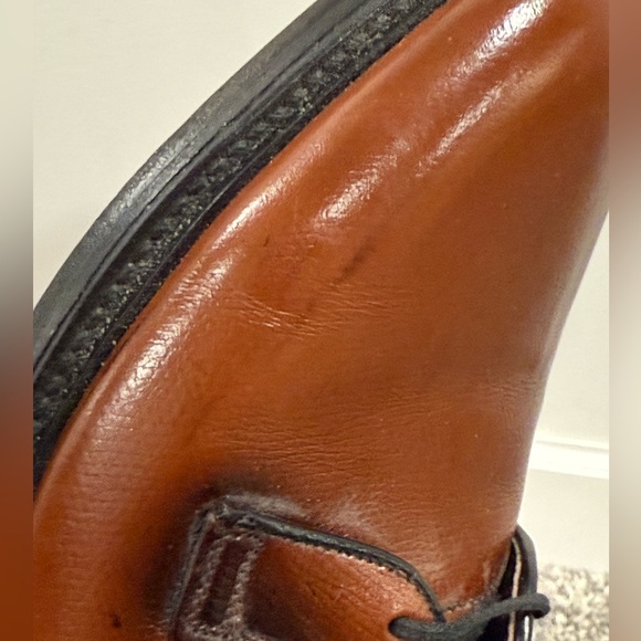 Hofheimer's Cavaliers men's brown leather Oxford dress shoes, size 12 - Picture 13 of 16